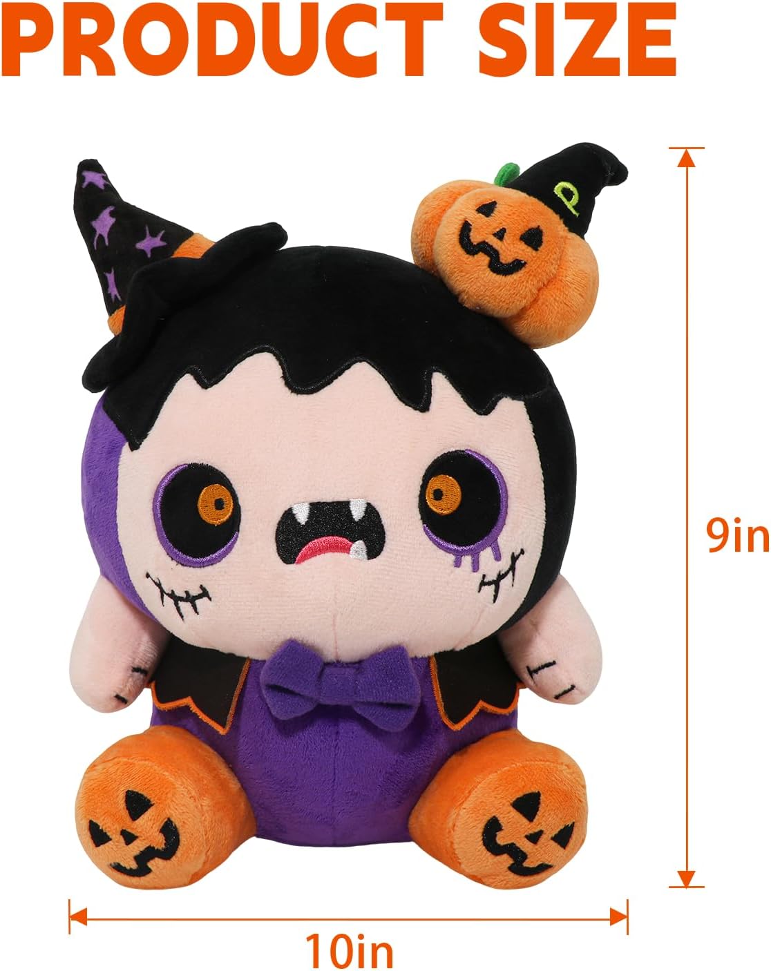 Halloween Monster Plush,Witch & Pumpkin Devil Plush,Soft Halloween Stuffed Animal Scary Plushies for Decor,Gifts & Movie Nights