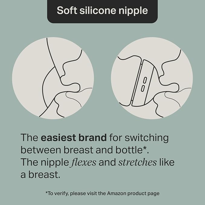 Tommee Tippee Advanced Anti-Colic 5 oz BPA Free Baby Bottles, Newborn 0+ Months, Slow Flow Breast-Like Nipple, Unique Design Keeps Air Away from Milk and Baby, Clear, Pack of 2