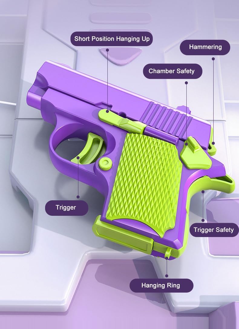 2024 New 1911 Model Radish Fun and Safe Toys,Fidget Toys Suitable for Relieving ADHD and Anxiety,Stress Relief Funny Toys for Adults,The Fun Gift for Adults and Kids (Purple / 1 PCS Pack)