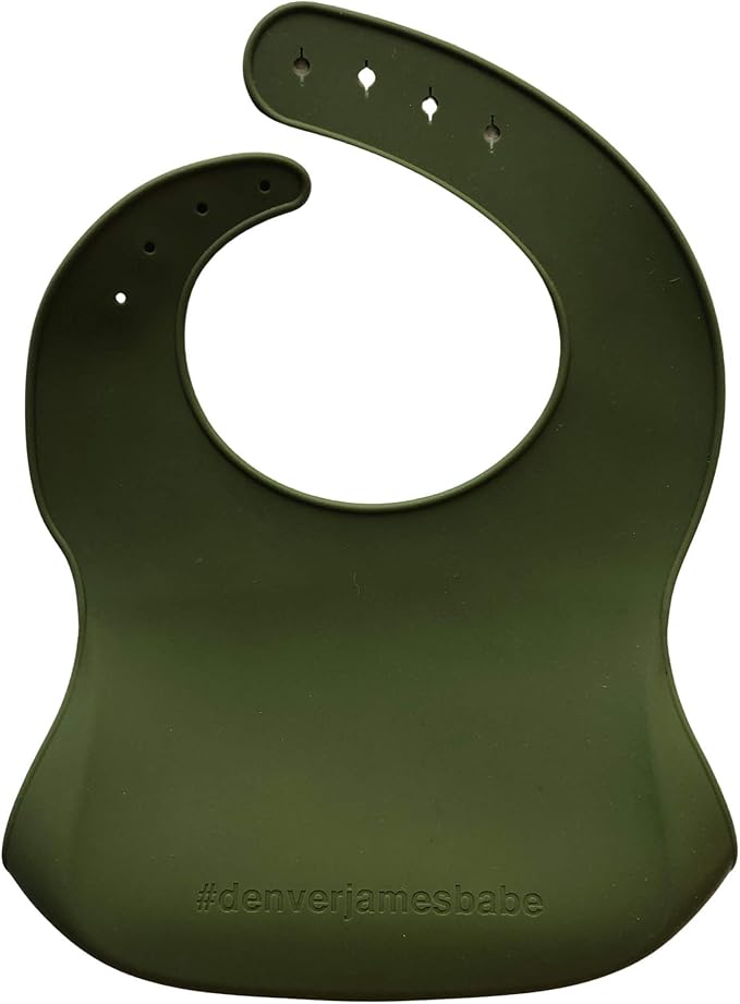 Denver James Silicone Feeding Bibs | Dishwasher Safe. Waterproof. Adjustable.