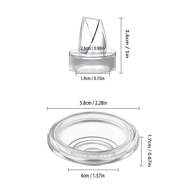 Duckbill Valves Silicone Diaphragm, Compatible with TOVVILD Breast Pump Milk Collection Cups, Also Compatible with BabyBuddha/Zomee Wearable Collection Cups (6 Piece Set)