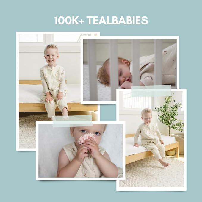 Tealbee Dreamsuit Toddler Sleep Sack with Feet – Walker Sleep Bag with Legs, Rayon made from Bamboo, All Season 1.2 TOG, 2-Way Zipper, 3T-4T - Moons&Stars