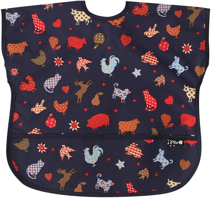 Short Sleeve Waterproof Bib for Toddlers – Feeding Apron for Mealtime, Daycare, Self-Feeding & Messy Play, Baby Bib