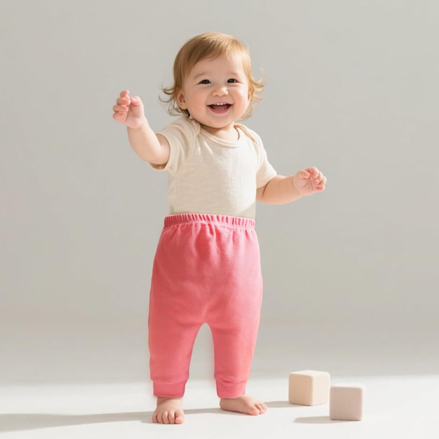 Hakochia Baby Pants for Boys & Girls: 100% Cotton, Soft, Comfy, Ample Diaper Room 0-36 Months