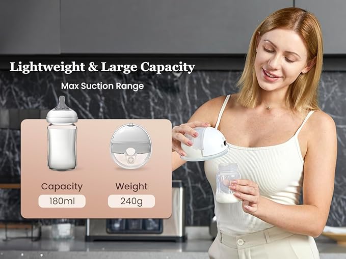M1 2025 Upgrade Hands Free Wearable Breast Pump, Breastfeeding Pump Electirc Portable with 4 Modes &12 Levels, Deal Rhythm for More Milk, 2 Pack White New