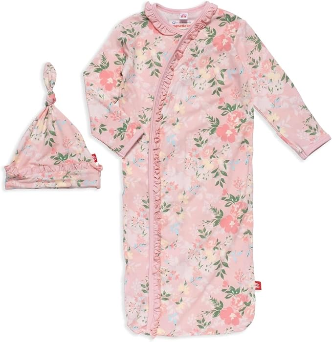 Magnetic Me Modal Newborn Sleeper Gown & Hat Set | Silky Soft Modal Fabric Sleep Sack
