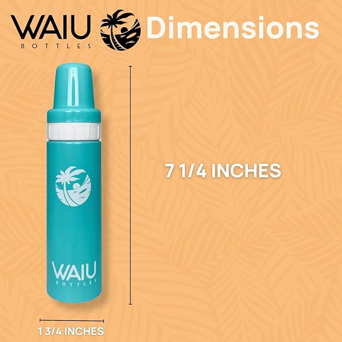 Waiu Insulated Stainless Steel Baby Bottle BPA-Free | Keeps Drinks Hot for 8 Hours, Cold for 24 Hours | 4 oz. (Blue)