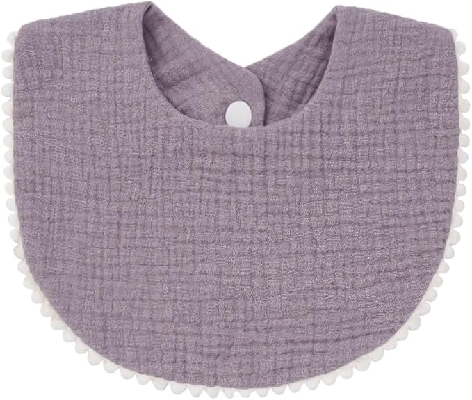 Nishine 6 PACK Muslin Baby Drooling Bibs for Unisex Boys Girls Cotton Absorbent Feedig Teething Bandana Drool Bibs Scarf Bibs