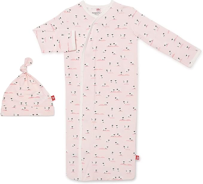 Magnetic Me Modal Newborn Sleeper Gown & Hat Set | Silky Soft Modal Fabric Sleep Sack