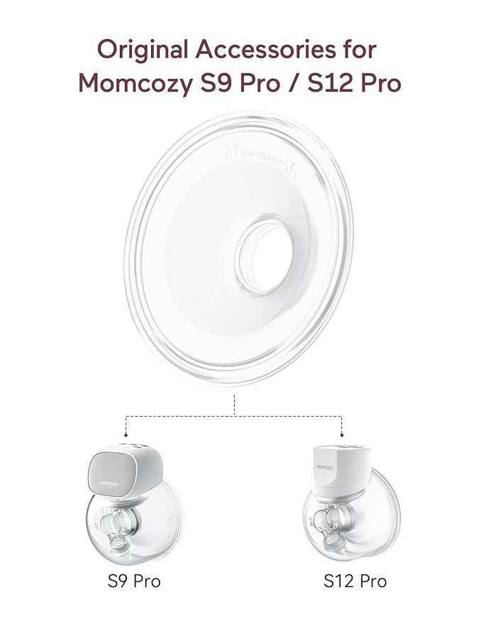 Momcozy Original S9 Pro/S12 Pro Replacement Accessories, Only Compatible with Momcozy S9 Pro/S12 Pro Breast Pump NOT for S9/S12(27mm Single-Sealed Flange,1 Pack)