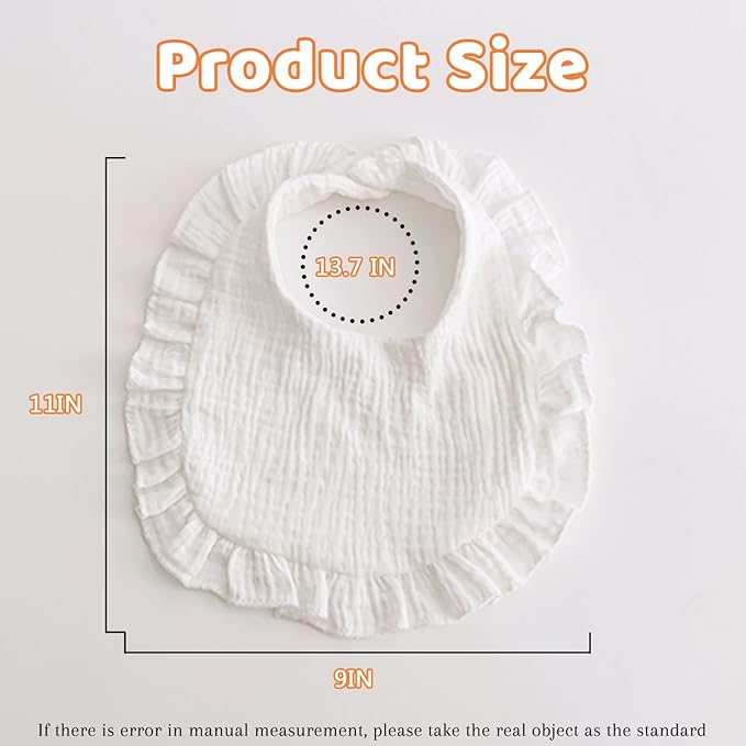 Baby Bibs Muslin Drool Teething Drooling Bibs for Baby Girl Boy Muslin Cotton