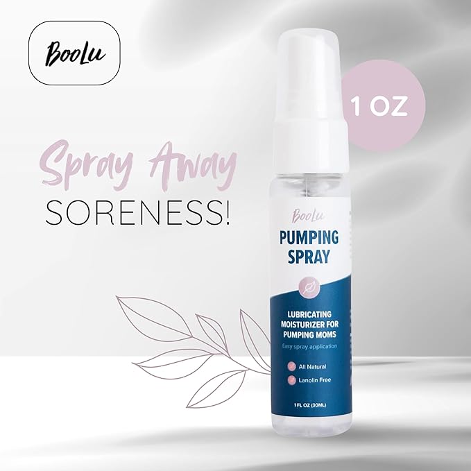 Breast Pump Flange Spray | Helps Sore Nipples & Clogged Milk Ducts | Skin Lubricant for Breast Pumping | Apply Pumping Spray Directly to Shields | Vegan & Lanolin Free | (1 Fl Oz)
