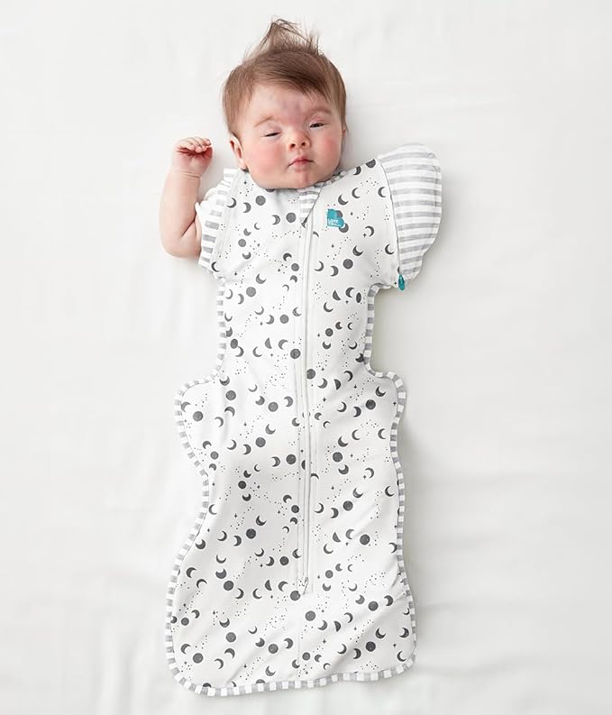 Love to Dream Swaddle Up Transition Swaddle, Silky-Lux, Luxuriously Super Soft and Luxurious 100% Viscose, Patented Zip-Off Wings, Gently Help Baby Transition, Lite 0.2 TOG, 19-24 lbs, Monscape White