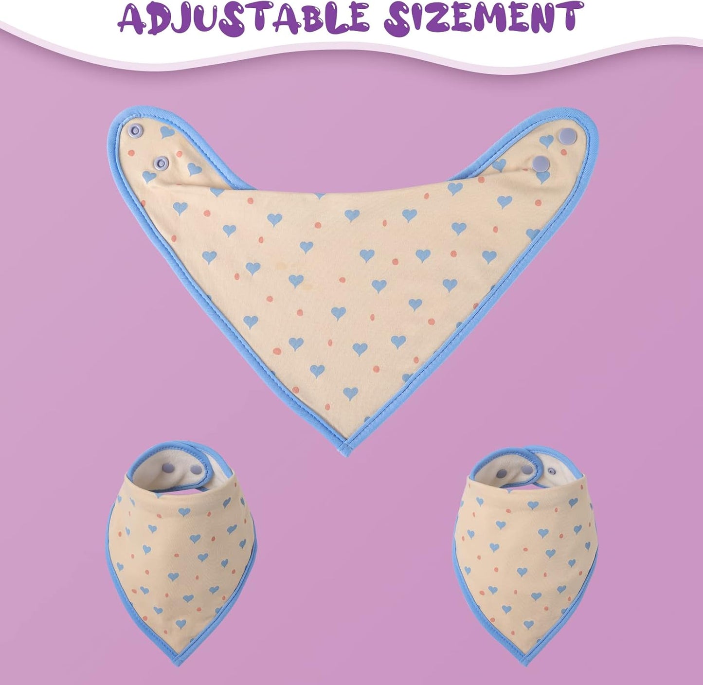 Bandana Drool Bibs Drool Bibs 100% Cotton for Unisex Boys Girls Multiple Colors Baby Bib Set for Teething