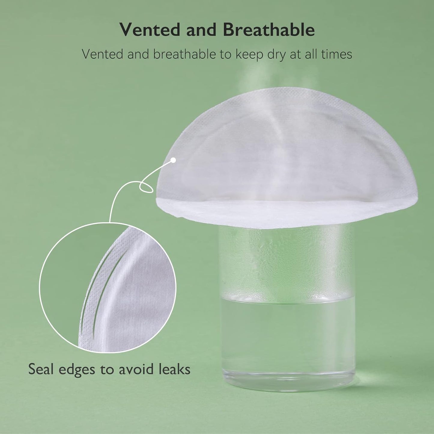 Momcozy Bamboo Fiber Disposable Nursing Pads, 100% Natural Materials and 100% Biodegradable, Skin Contacts Only Most Natural Materials, for Sensitive Skin, Individually Packaged（120 Count）