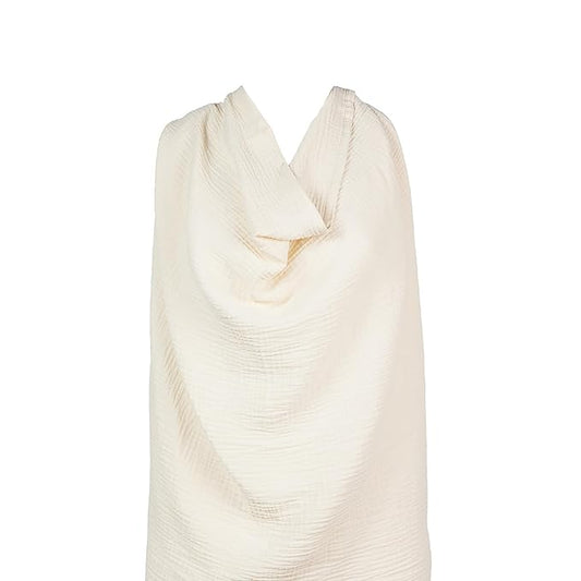 snuggle me® Nursing Cover - 100% Organic Cotton Muslin Nursing Cover Up for Breastfeeding with a BPA-Free Silicone Teether Ring, Ultra-Soft & Lightweight (33.5″ × 39.4″)