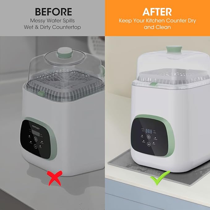 Aieve Bottle Washer Sliding Mat Compatible with Momcozy Bottle Washer, Silicone Mat for Mom Cozy Kleanpal Pro, Easy Moving Sliding Tray Baby Bottles Cleaning Machine Accessories