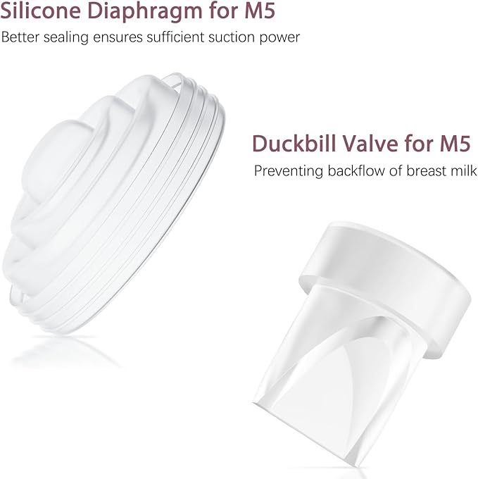 12 Pack Replacement Parts for Momcozy M5 Breast Pump, Replace to Mom Cozy M5 Duckbill Valve Diaphgram, Breastfeeding Essential Accessories