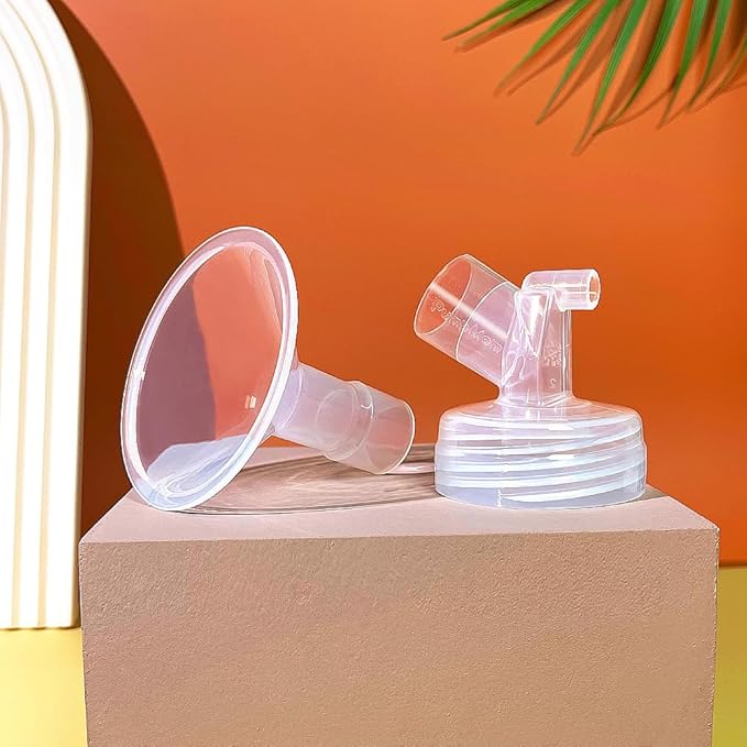 PumpMom 21mm Flange Pump Parts for Spectra S2 S1 9 Plus Breastpump, Flange Valve Tubing Backflow Protector, Not Original Spectra S2 Accessories (21mm)