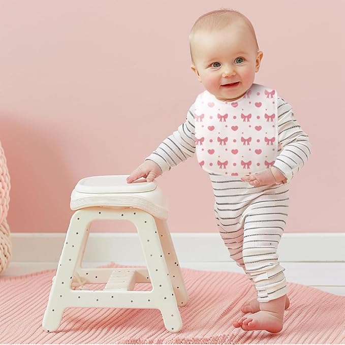 8 Pack Baby Bibs Unisex Adjustable with Snaps Ultra Soft Absorbent Drooling Teething for Boys and Girls