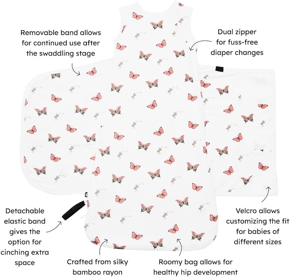 KYTE BABY Unisex Rayon Made from Bamboo Sleep Bag Swaddler for Babies, 1.0 Tog