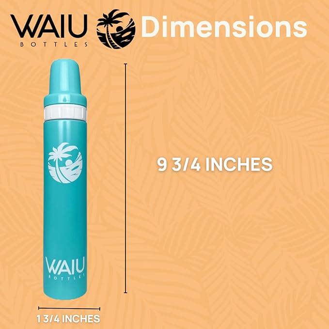 Versatile Waiu Insulated Baby Bottle | 4 oz & 6 oz Sizes | Keeps Drinks Hot for 8 Hours, Cold for 24 Hours | BPA-Free | Multiple Colors Available (Blue, 6 oz.)