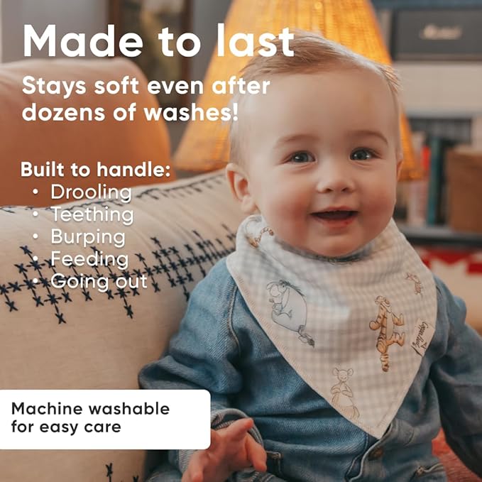 Copper Pearl Baby Bandana Drool Bibs for Drooling and Teething 4 Pack Gift Set Hundred Acre Wood