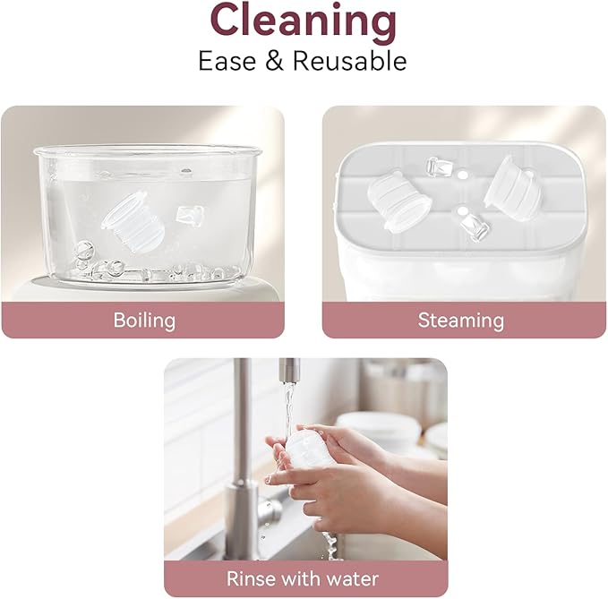 Diaphragm & Duckbill Valve Set Compatible with Momcozy M6 Breast Pump, Includes 6 Duckbill Valves and 4 Diaphragms, Pump Parts Works with Mobile Style M6