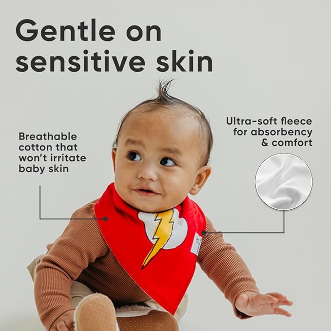 Copper Pearl Baby Bandana Bibs - Soft Cotton Bibs for Drooling & Teething, Absorbent, Adjustable Fit, Many Styles