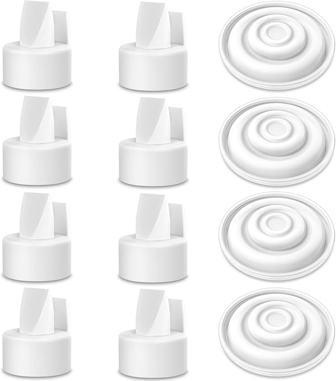 [12-Count] Papablic Pump Parts Compatible with Spectra S1, S2 and 9 Plus, Incl 8-Count Duckbill Valves for Spectra and Medela Pump in Style, 4-Count Silicone Membrane for Spectra Backflow Protector