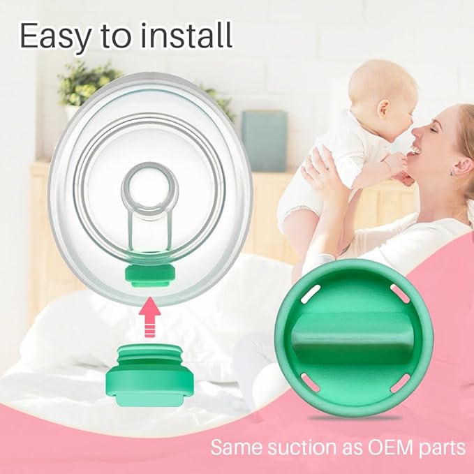 TB Tbuymax 2pc Diaphragm and 6pc Duckbill Valves Compatible with Elvie Stride Breast Pump Parts, Replace for Elvie Stride Pump Not Original Pump Seals Membrane Accessories