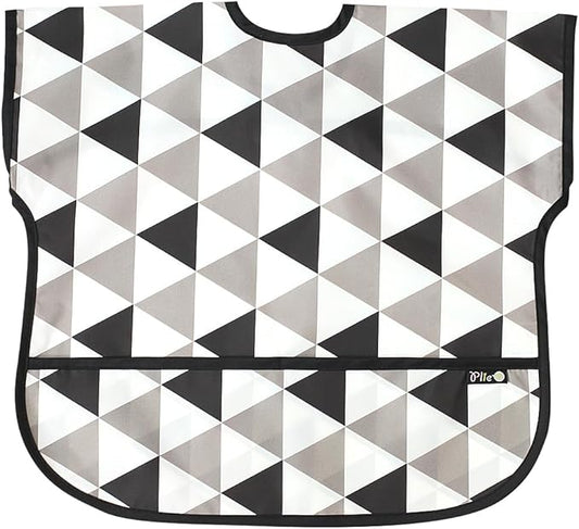 Short Sleeve Waterproof Bib for Toddlers – Feeding Apron for Mealtime, Daycare, Self-Feeding & Messy Play, Baby Bib