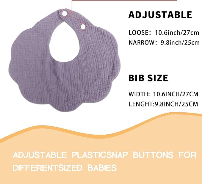 Baby Drool Bibs for Unisex Girls Boys 12 Pack Baby Muslin Bibs for Drooling and Teething