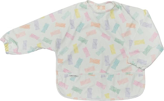 Loulou Lollipop Long Sleeve Mess Free Waterproof Bibs, for baby boys and girls 6-36 Months, Machine Washable, Travel Friendly