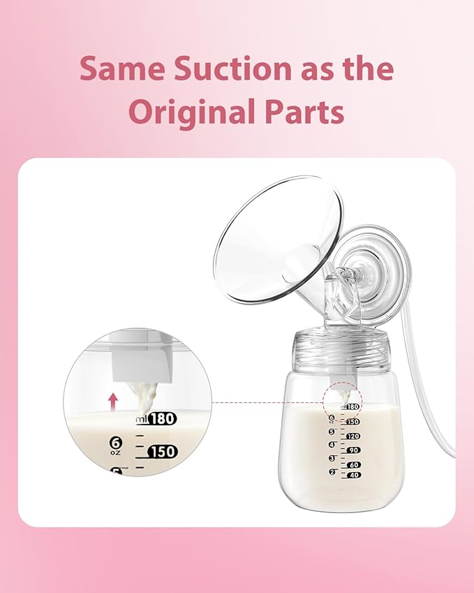 Electric Breast Pump Parts Compatible with Spectra S1/S2/9 Plus, Duckbill Valves, Backflow Protector Membrane and Tubes (Not Original Spectra Accessories)