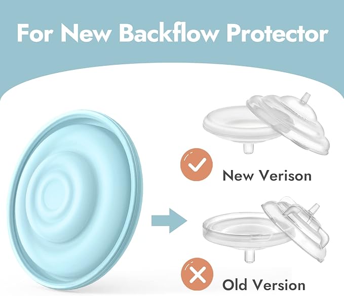 [8-Count] Papablic Duckbill Valves and Silicone Membrane Compatible with Spectra S1, S2 and 9 Plus Breastpumps, Not Original Spectra Pump Parts, BPA/DEHP Free, Blue