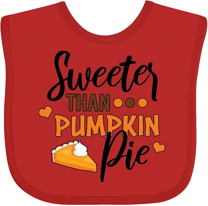 inktastic Thanksgiving Sweeter Than Pumpkin Pie Baby Bib