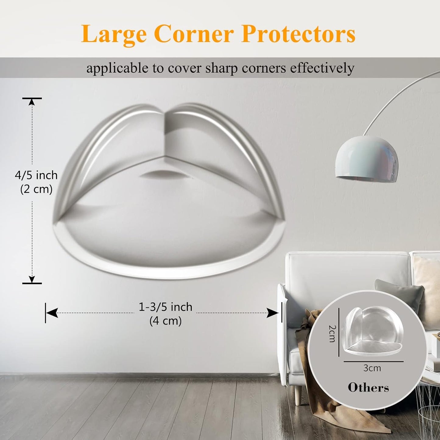 24 Pack Corner Protectors Baby, Clear Corner Guards Furniture Corner & Edge Safety Bumpers Stop Child Head Injuries Sharp Corners Baby Proofing