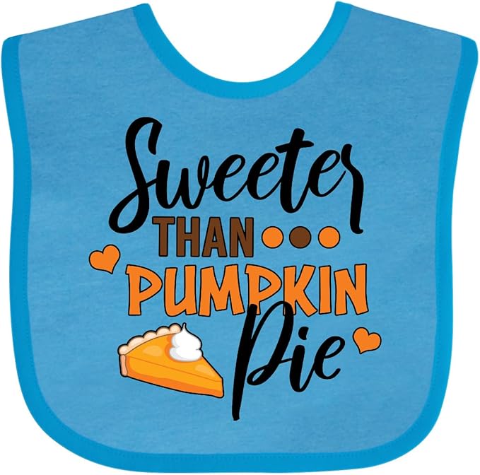 inktastic Thanksgiving Sweeter Than Pumpkin Pie Baby Bib
