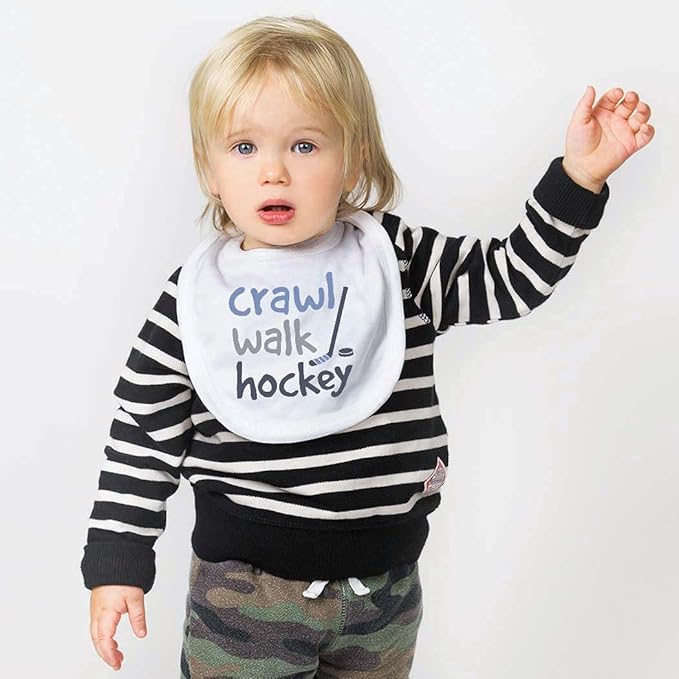 ChalkTalkSPORTS Hockey Baby & Infant Bibs | Soft Microfiber Ice Hockey Baby Bibs