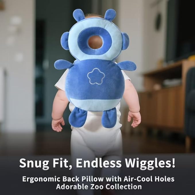 GINMOON Baby Head Protector Backpack,Lightweight and Breathable, Baby Walking Harness,Crawling Baby Essentials(Spaceman)