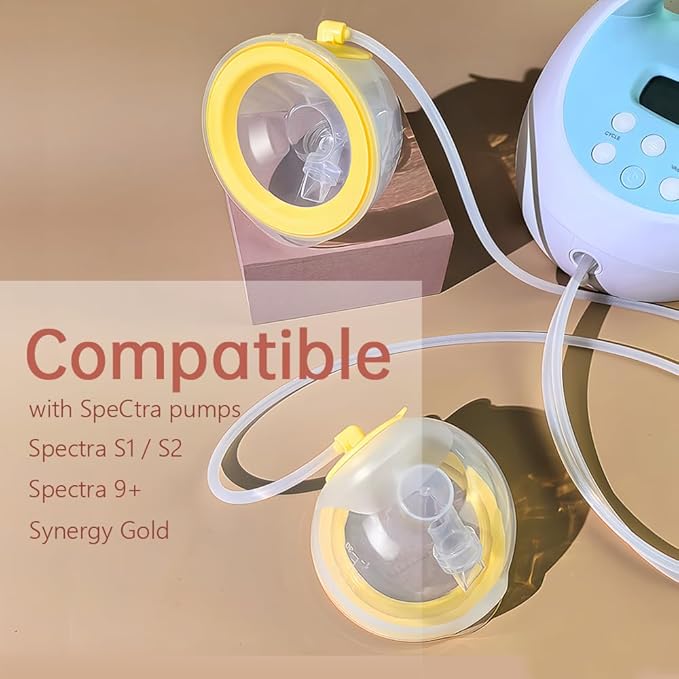 Hands-Free Collection Cups Compatible with Spectra S1 S2 S9, Replace Breast Pump Kits Compatible with Spectra Breast Pumps, 27mm Flange + 17/19/21/24mm Inserts