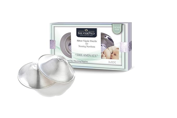 999 Silver Nursing Cups, Silver Nipple Shield, Soothe and Protect Sore Nipples, Silver Nipple Covers Breastfeeding, Silver Nipple Cups, 2 Pieces