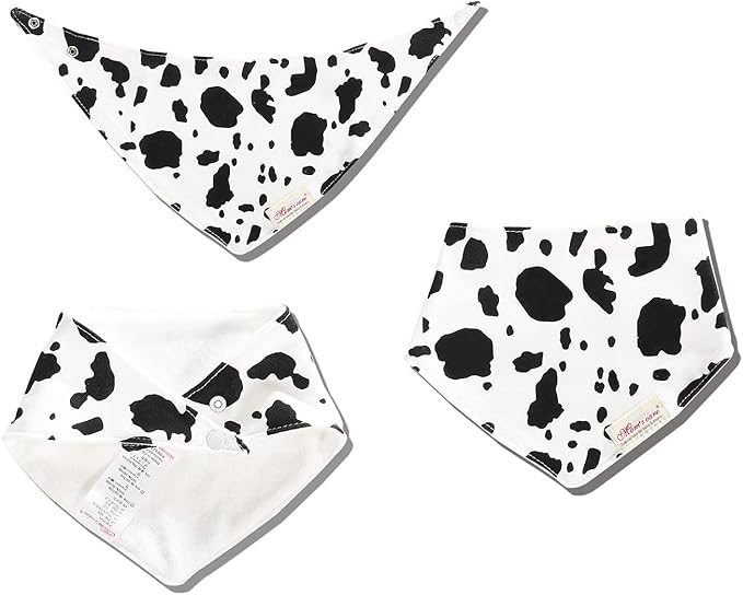 JN&LULU 3 Pack Newborn Baby Bibs Bandana Drool Bibs for Drooling Cotton Baby Gifts
