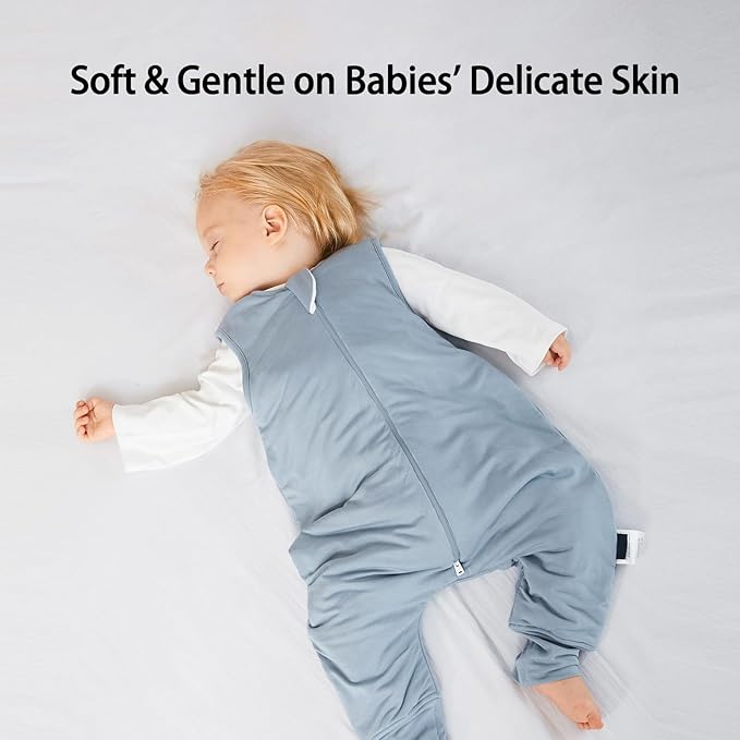 BubblePanda Rayon Made from Bamboo Toddler Sleep Sack with Feet 12-24 Months 0.5 Tog Ultra Soft Toddler Sleeping Sack 1t-2t Baby Sleep Bag Walker Wearable Blanket with Legs 2-Way Zipper Lightweight
