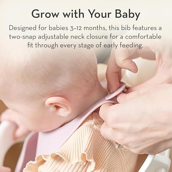 Bella Tunno Little Bites Bib – Silicone Baby Bibs for Infant Girls and Boys Ages 3-12 Months, BPA Free Soft Silicone Bib