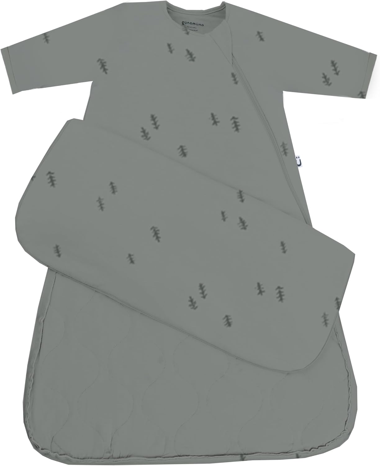 GUNAMUNA Unisex Long-Sleeve Sleep Sack, Wearable Sleep Bag for Babies and Toddlers, Soft Rayon, 1.0 TOG, 3 to 36 Months