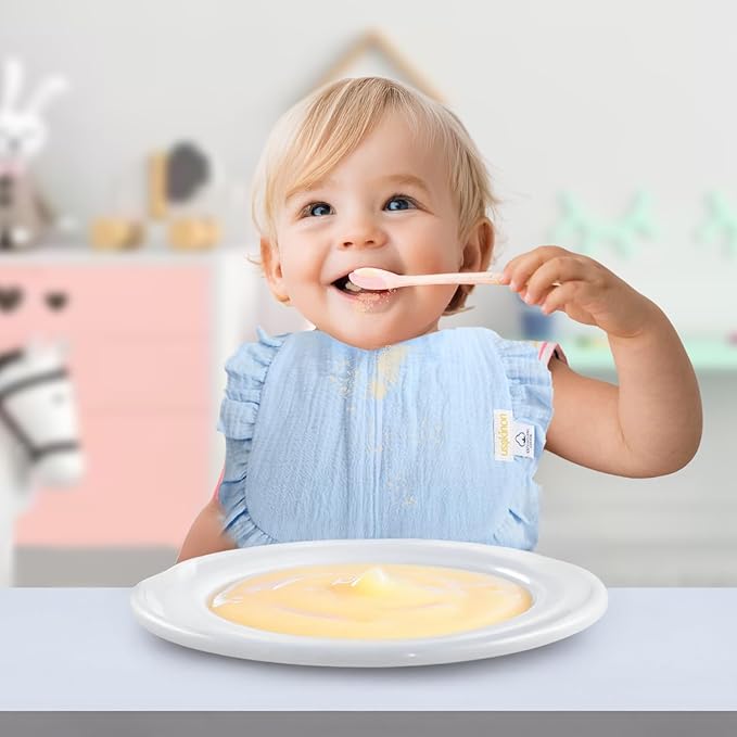 usakinon® 100% Organic Muslin Cotton Baby Bibs 2 Pack – Soft, Absorbent & Safe Newborn Essentials, CPC Certified