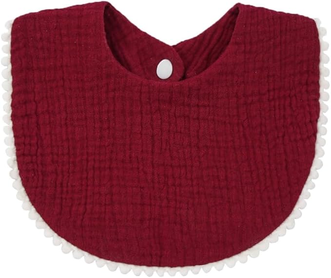 Nishine 6 PACK Muslin Baby Drooling Bibs for Unisex Boys Girls Cotton Absorbent Feedig Teething Bandana Drool Bibs Scarf Bibs