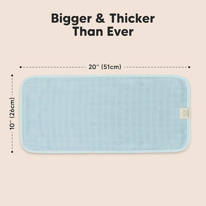 5-Pack Cotton Muslin Burp Cloths Baby Girls, Boys - Soft & Absorbent Spit Up Burp Rags, Large Muslin Towel, Cotton Wash Cloths for Babies, Newborn, Infant, No Shrink, Durable, Neutral (Mirage)